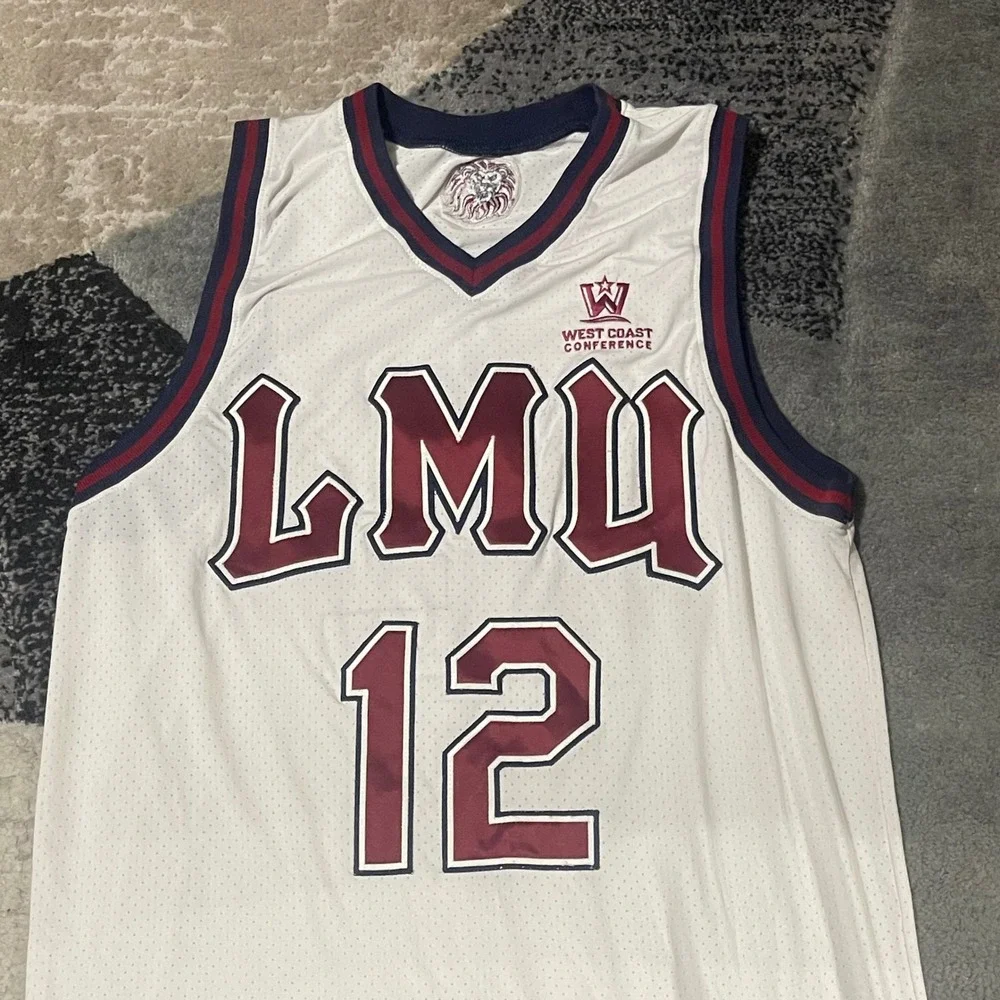 Adidas LMU Basketball Jersey Men XL White Loyola Marymount Lions NCAA Team Issue